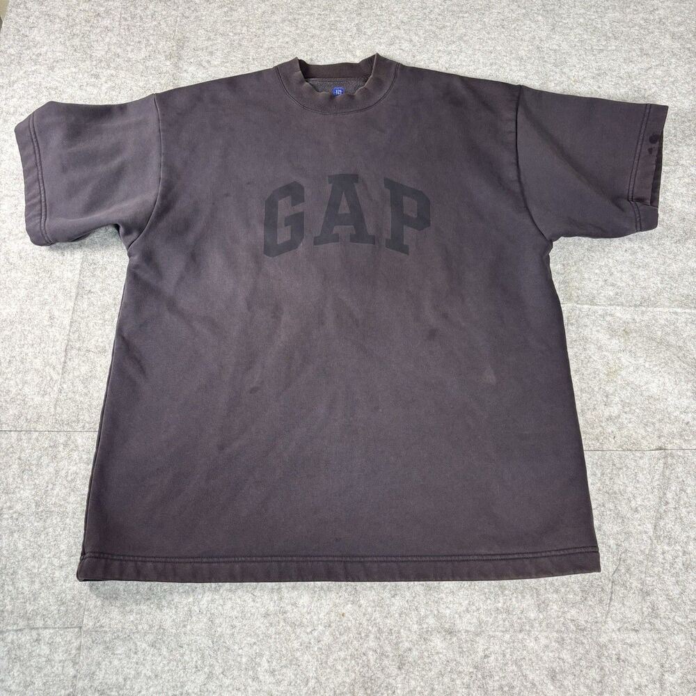 GAP x YZY Yeezy Dove Short Sleeve Shirt Sweatshirt Oversized Gray Mens XS